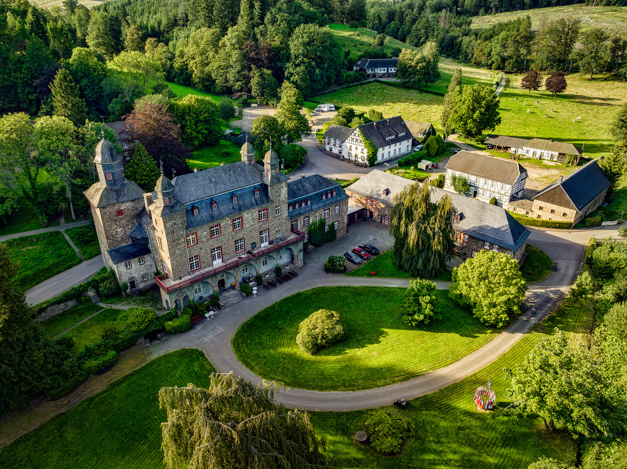 Schloss Gimborn Luftaufnahme